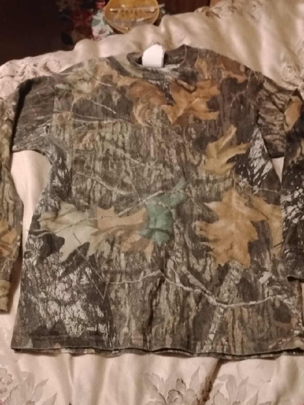 Boys Large Camo Long Sleeve Tee